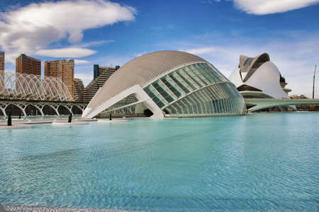 VALENCIA, SPAIN - MARCH 4, 2007: Modern city architecture on a beautiful sunny day.のeditorial素材