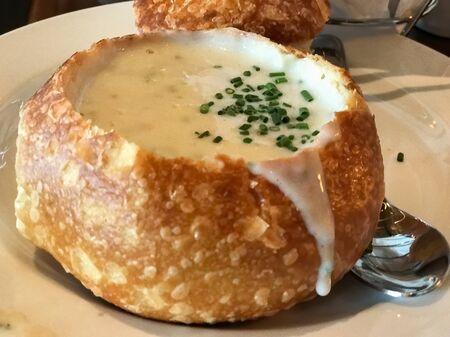 Soup bowl classic San Francisco meal at Pier 45.