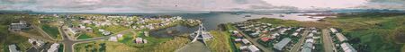 Aerial view of Stykkisholmur, Snaefellsnes peninsula, Iceland.の写真素材