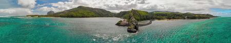 Maconde view point, Mauritius. Monument to captain Matthew Flinders. An unusual road to the Islands of Mauritius.の写真素材