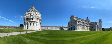 Field of Miracles, Pisa. Panoramic view without tourists on a sunny day.の写真素材