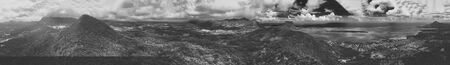 Amazing panoramic aerial view of Mauritius Island, Africa.の写真素材