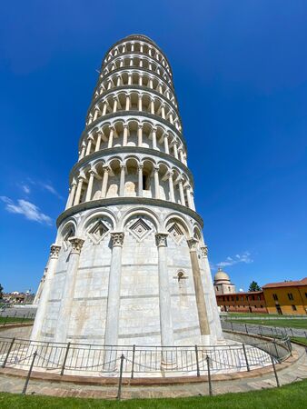 The Leaning Tower of Pisa, Wide Angle View.の写真素材