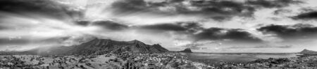 Amazing panoramic aerial view of Mauritius Island, Africa.の写真素材