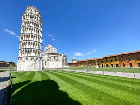 The Leaning Tower of Pisa, Wide Angle View.の写真素材