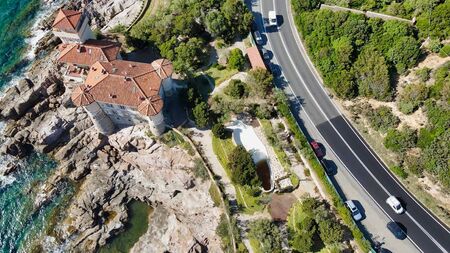 Amazing aerial view of Livorno coastline, Tuscany. Leghorn from the droneの写真素材