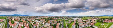 Amazing aerial view of Pisa, famous town of Tuscany, Italyの写真素材
