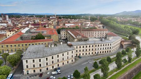 Amazing aerial view of Lucca, Tuscany.の写真素材