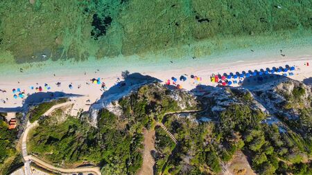 Elba Island, Italy. Amazing aerial view of Padulella Beach near Portoferraio.の写真素材