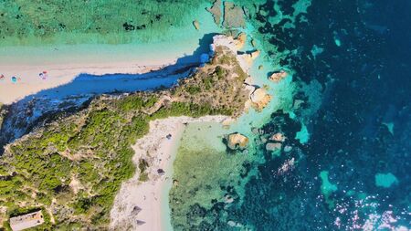 Elba Island, Italy. Amazing aerial view of Padulella Beach near Portoferraio.の写真素材