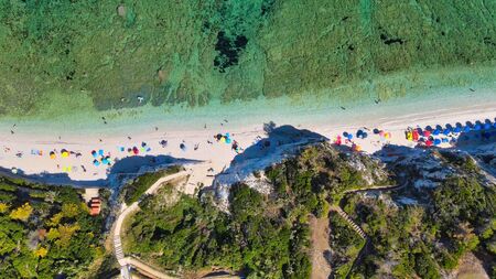 Elba Island, Italy. Amazing aerial view of Padulella Beach near Portoferraio.の写真素材