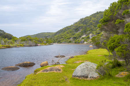Wilsons Promontory National Park, Australia. Tidal River and rocks.の写真素材
