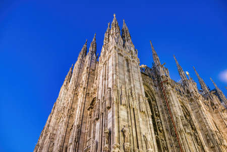 Milan, Italy. Amazing view of Milano Duomo, the Cathedral at sunset.の写真素材