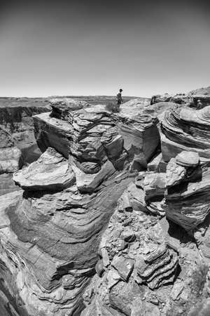 Checkerboard Mesa, famous mountain in Zion National Park, USA.の写真素材
