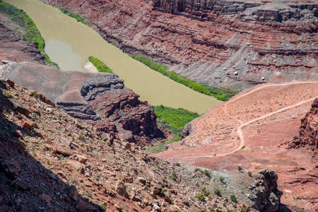 Dead Horse Point National scenic landscape view red rock, USAの写真素材