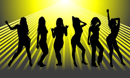 party dancing vectorのイラスト素材