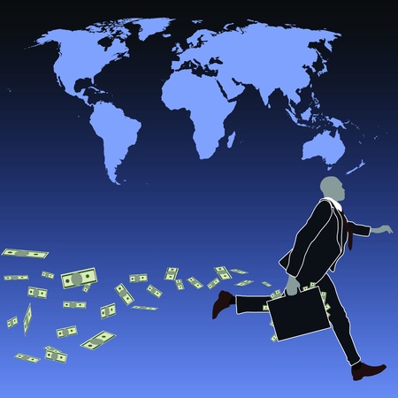businessman runningのイラスト素材