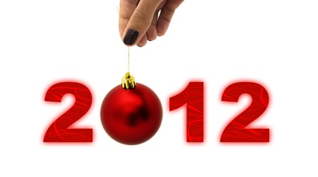 2012 with ball instead of zeroの写真素材