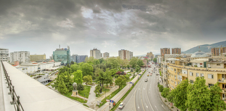 Skopje, Macedonia  Panoramaの写真素材