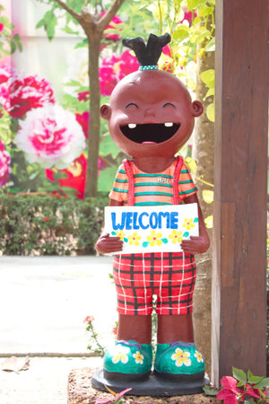 pretty brown boy welcome dollの写真素材