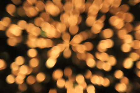 background of blurry yellow light bokeh