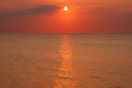 Beautiful sunset on the Baltic Seaの写真素材