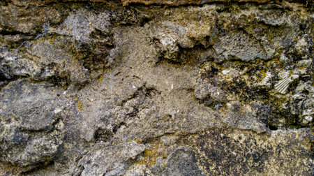 background texture of a pile of stone walls.の写真素材