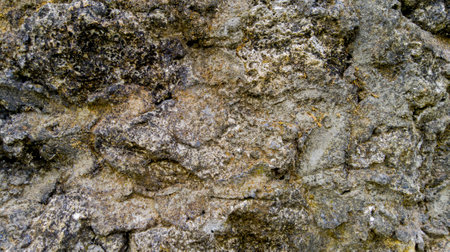 background texture of a pile of stone walls.の写真素材