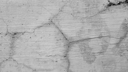 gray cement wall background texture with cracked patternの写真素材