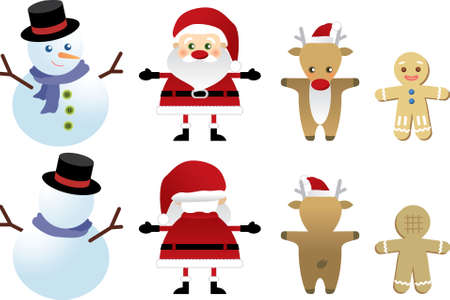 xmas cartoon roleのイラスト素材