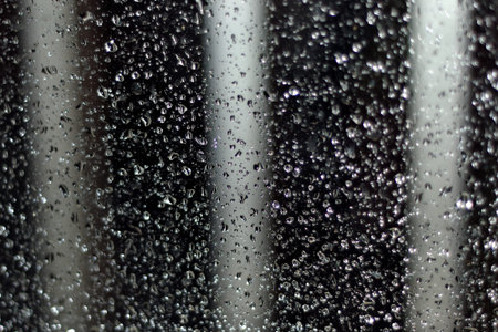 Raindrops on window glassの写真素材