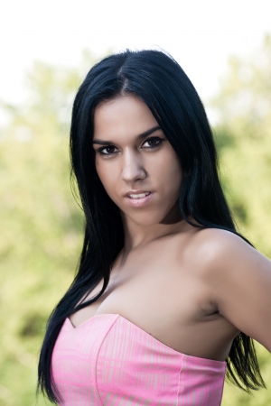 Fine art portrait of a young beautiful womanの写真素材