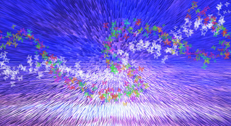 Blu and Purple Abstract Wallpaper