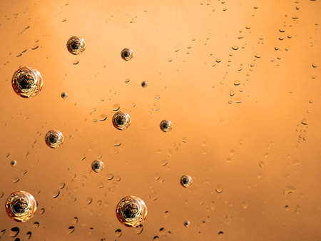 Orange Raindrops Wallpaper