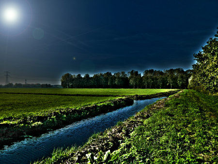 Dutch Landscape Wallpaperの写真素材