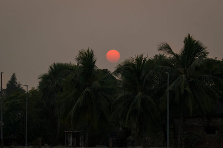 A dream moment of sunset a lovely presentation from our beautiful nature .