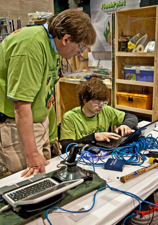 SEATTLE, WA - MARCH 17:  Teens competed at a state  level competition for science and technology...