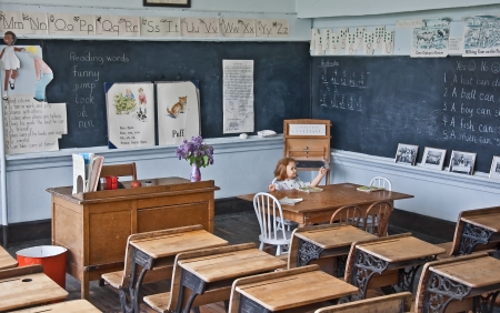 MOLSON WA ? MAY 30 ? This original rural school has been turned into a historic museum to educate visitors of this era of American history. Taken May 30, 2008 in Molson, WAのeditorial素材