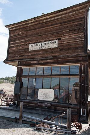 Historic Molson Washington bank located in Okanogan county is site preserved by the historical society and incredible place to visit.の写真素材