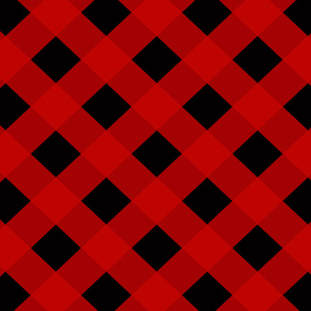Twill red and black diagonal buffalo plaids background illustration.  12x12 digital paper for...