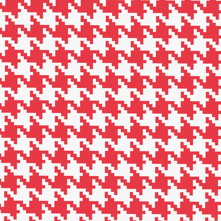 Houndstooth pattern red and ivory tones for backgrounds and design elements.