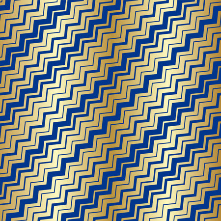 Diagonal chevron pattern gold and indigo blue in this pretty design element background.の写真素材