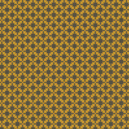 Mustard yellow and dark smokey green seamless background pattern with a modern boho vibe to this design element.の写真素材