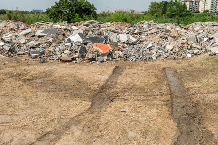 garbage scraps from house demolition