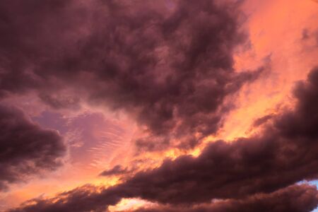 dark twilight sunset sky for backgroundの写真素材