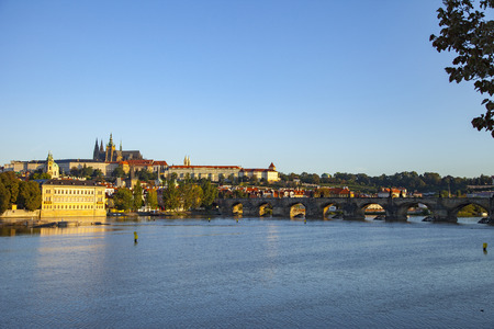 River landscape of Pragueの写真素材
