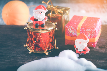 Christmas background with Christmas decorationの写真素材