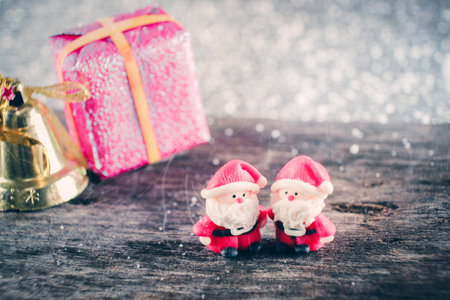 Christmas background with Christmas decorationの写真素材