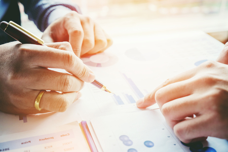 Business People meeting Planning budget and cost Strategy Analysis  Conceptの写真素材