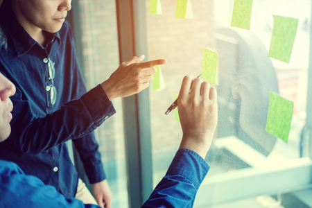 Team creative business  planning and thinking of ideas for success work projectの写真素材